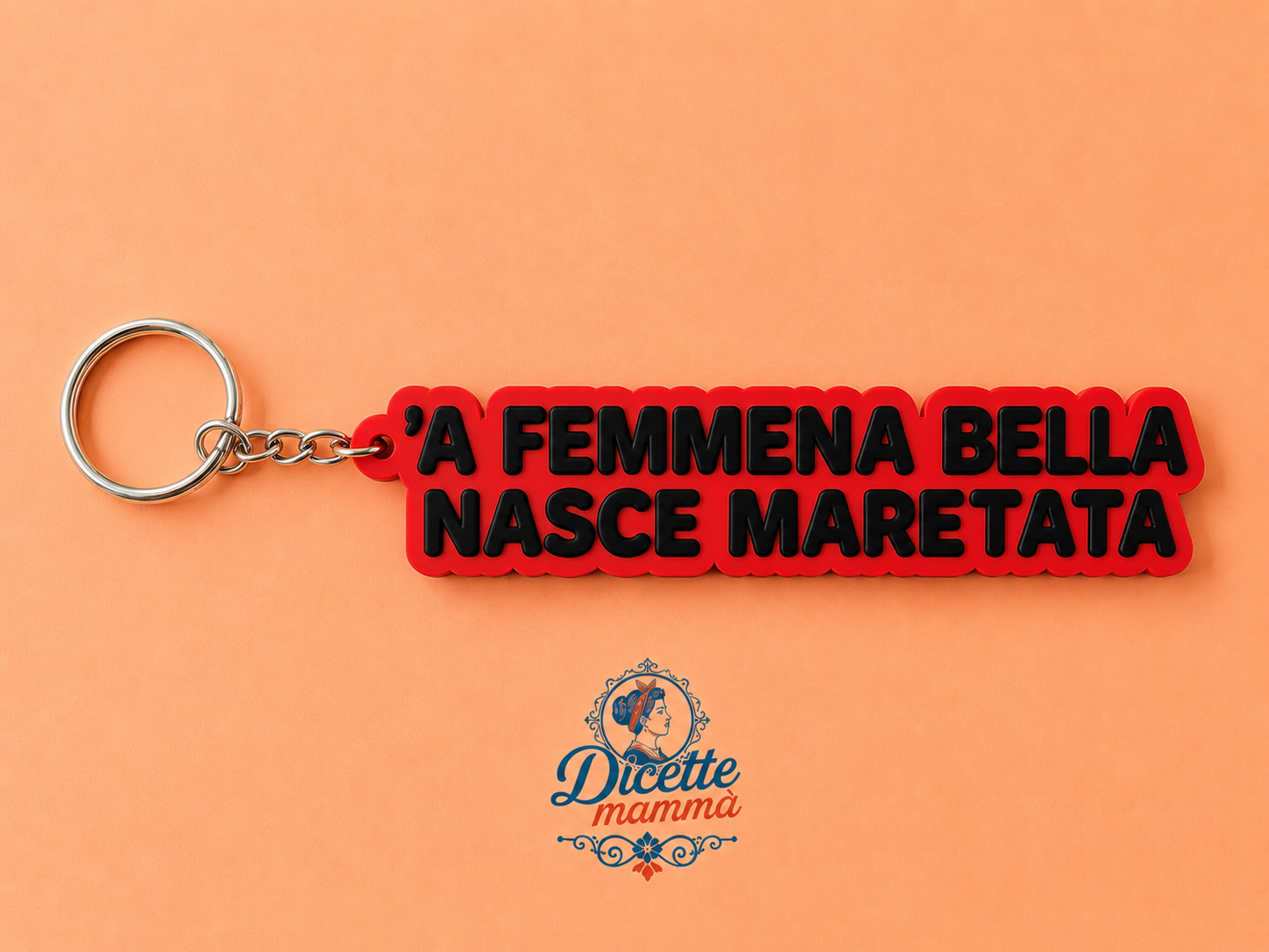 Portachiave "'A femmena bella nasce maretata"